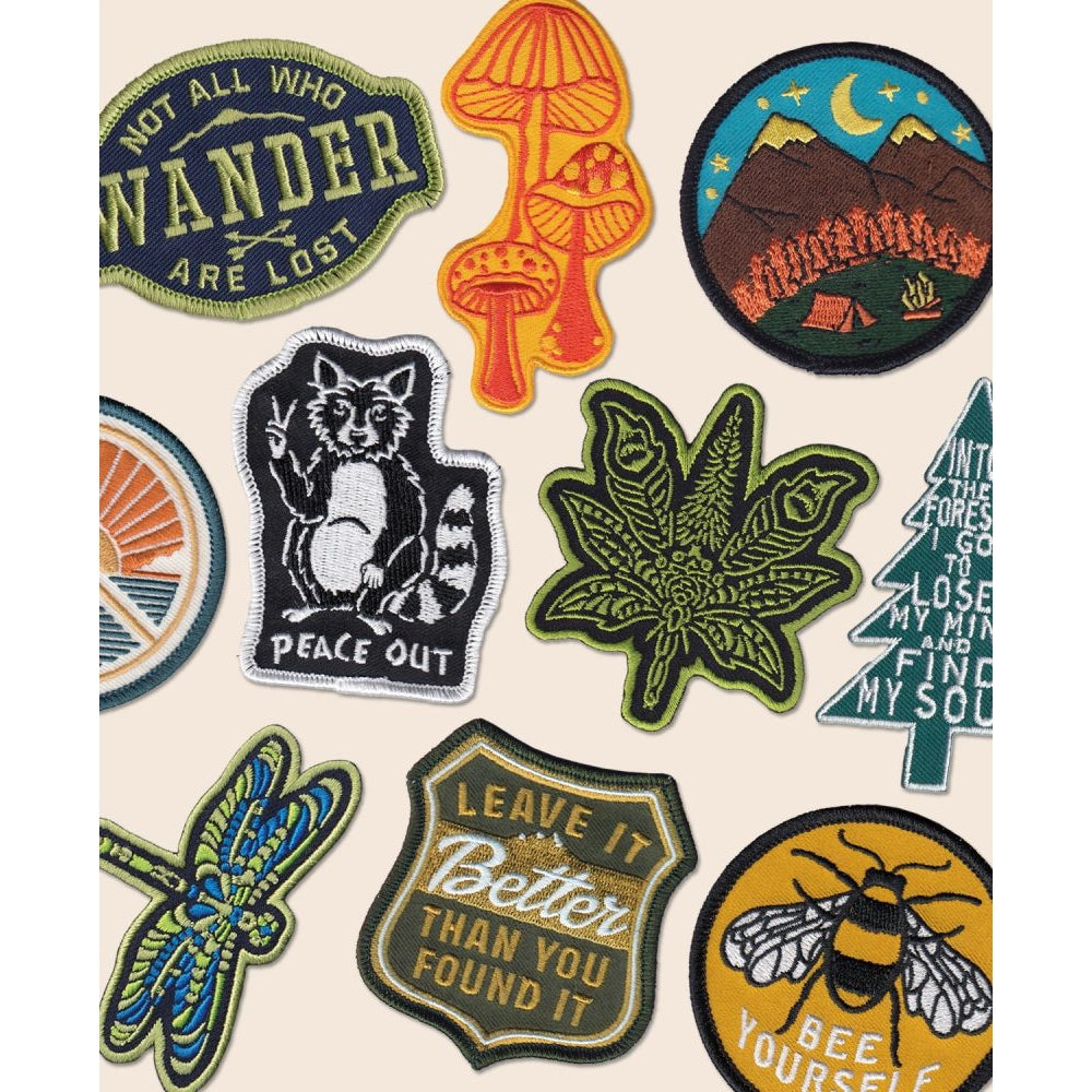 Any 2 Nature Embroidered Patches Patch Deal Nature Inspired Embroidered Patches  Iron on Cottagecore Patch Little Paisley Designs 