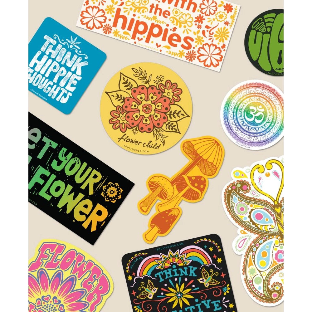 Peace love happiness sign hippie' Sticker