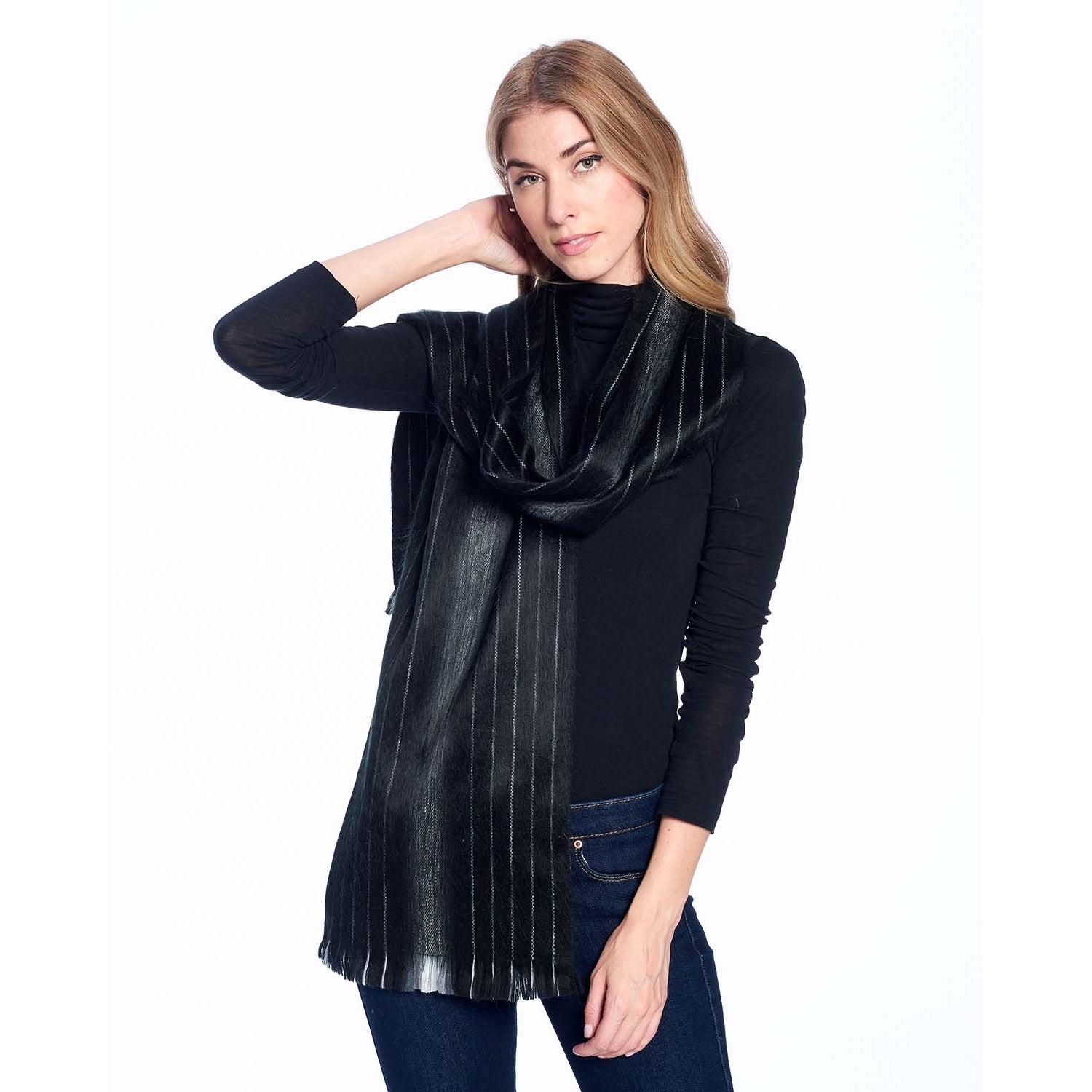 Black 2024 pearl scarf