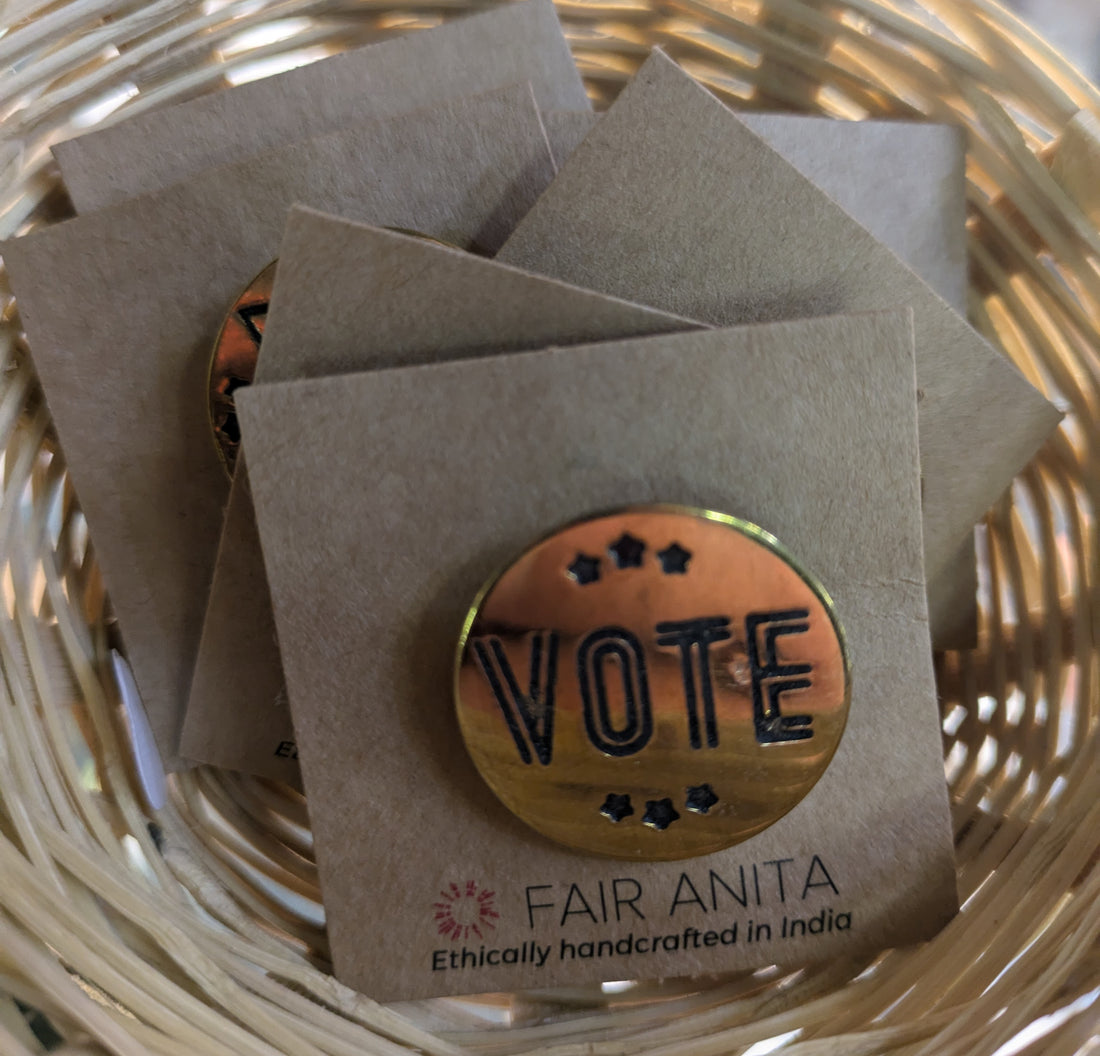 Brass Vote Pin