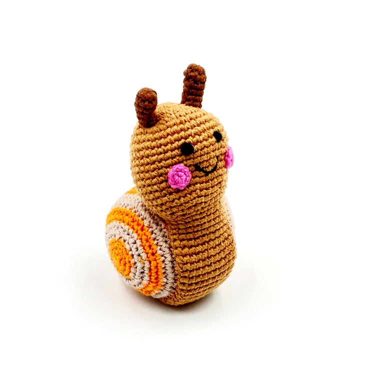 Knitted Snail Rattle