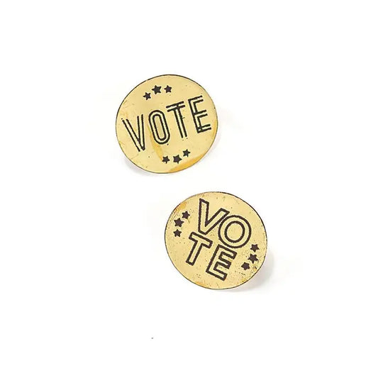 Vote Brass Pins