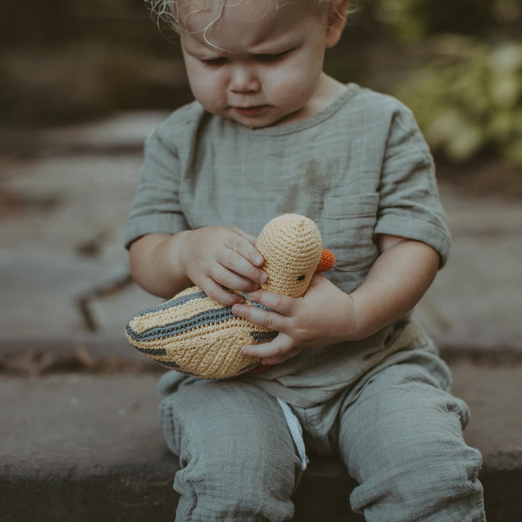 Crochet Baby Duck Rattle