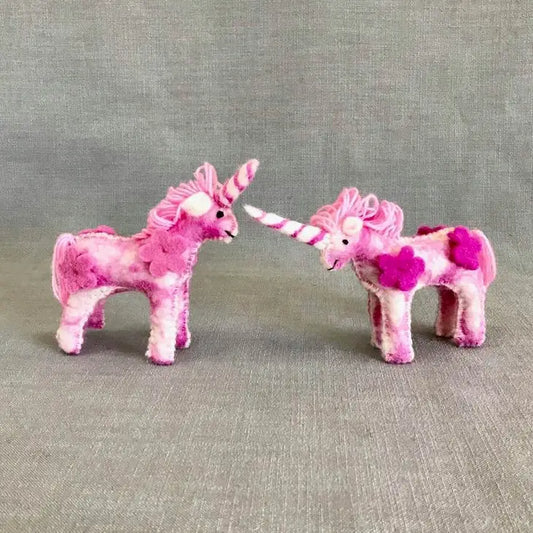 Light Pink Mini Felt Unicorn