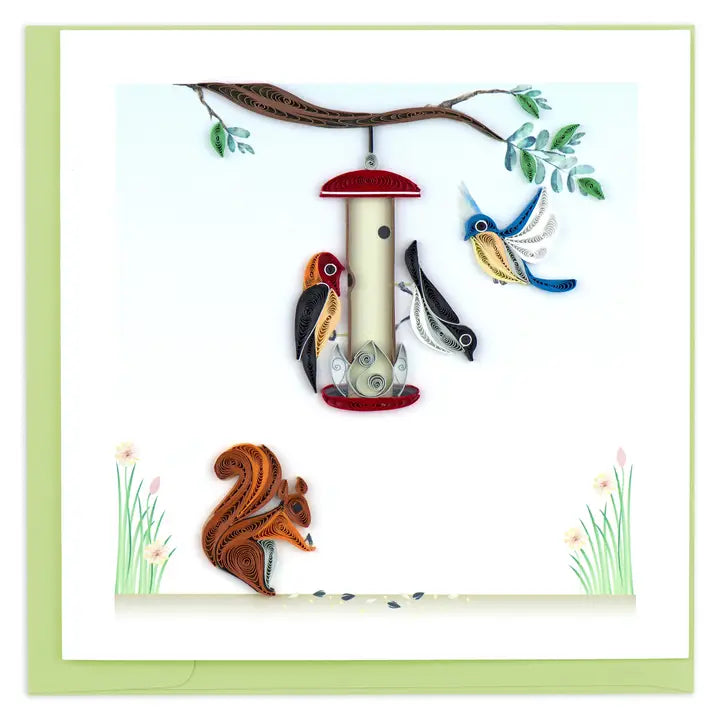 Bird Feeder Quilling Card