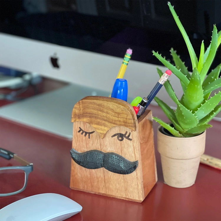 Mustache Eyeglass and Pen Holder