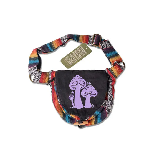 Three Little Mushrooms Colorful Hip Bag