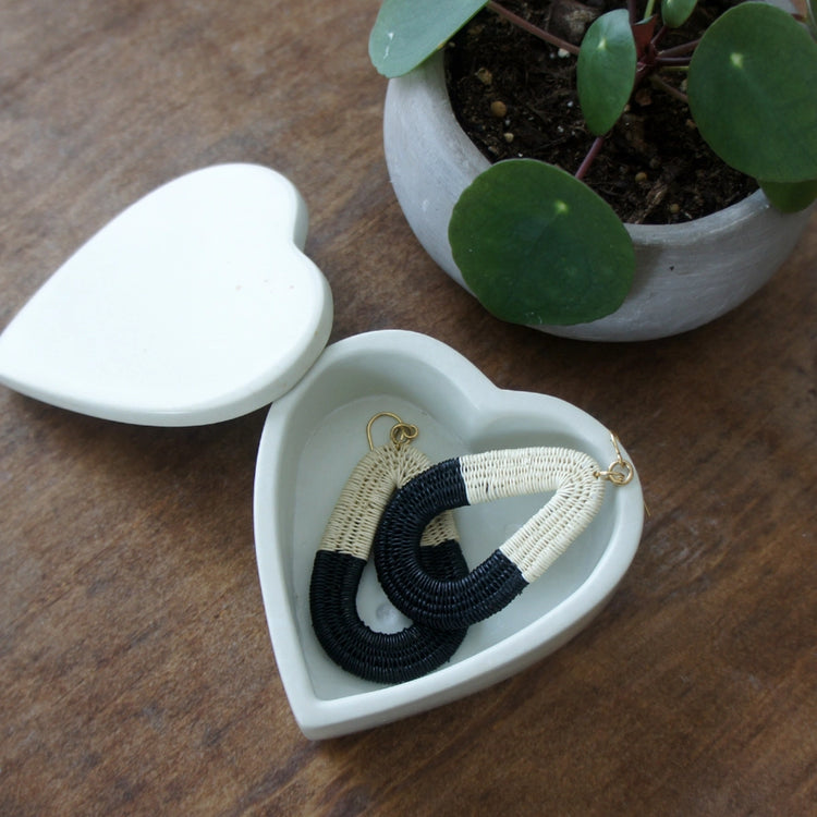 Natural Soapstone Heart Box