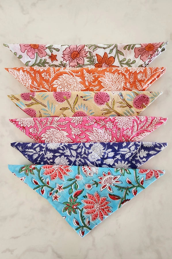 Set of 6 Floral Napkins