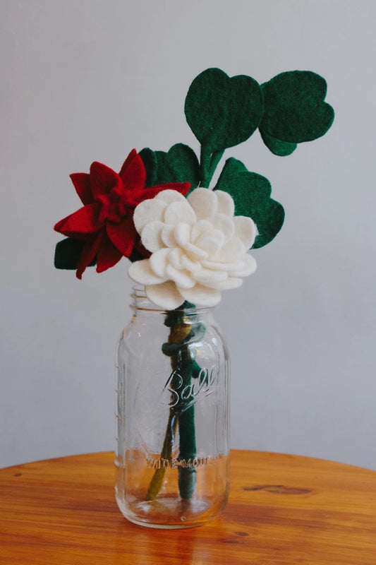 Felt Poinsettia Flower