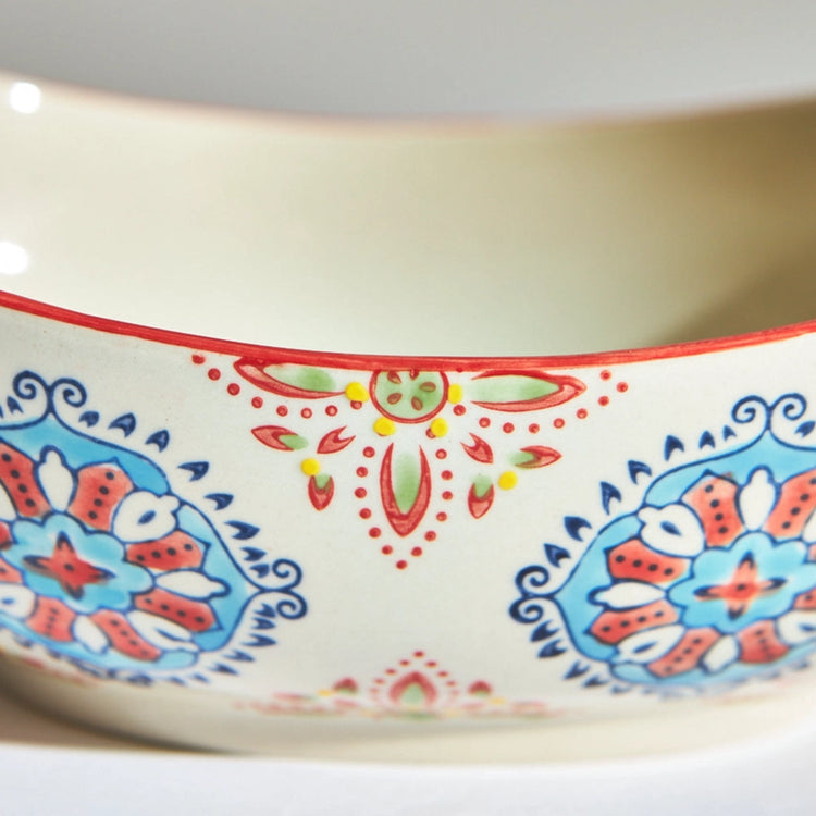 Ceramic Gond Boat Dish