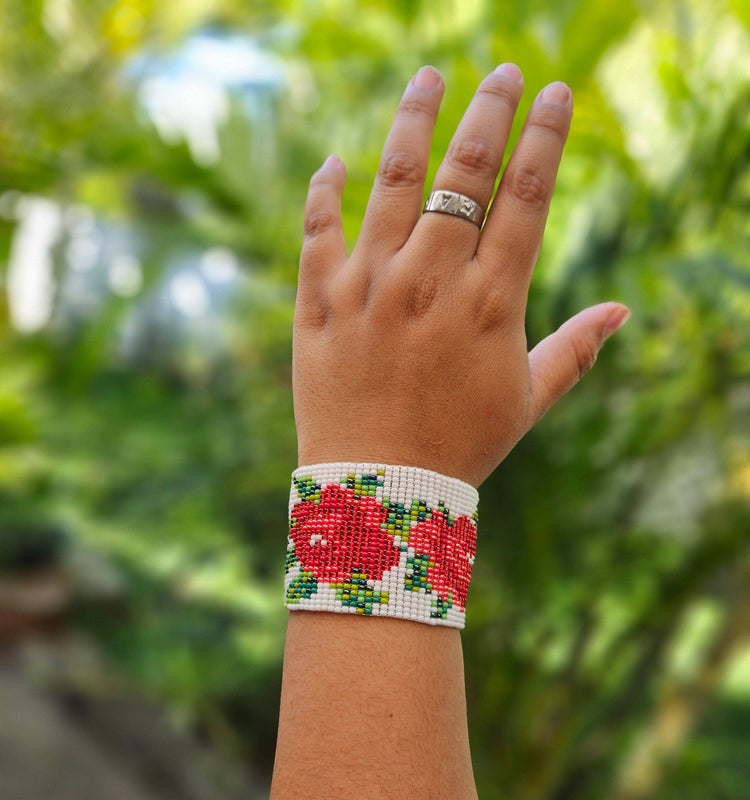 Beaded Rose Bracelet