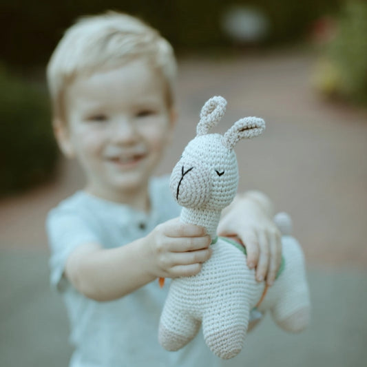 Plush Knitted Llama Toy