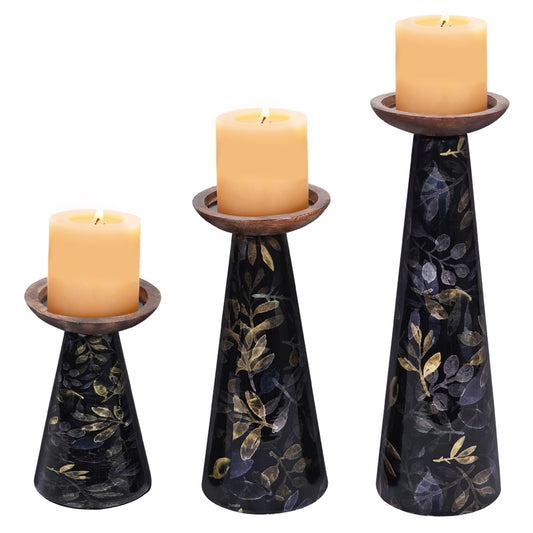 Moody Floral Candle Holders