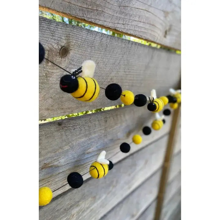 Felt Bumblebee Garland