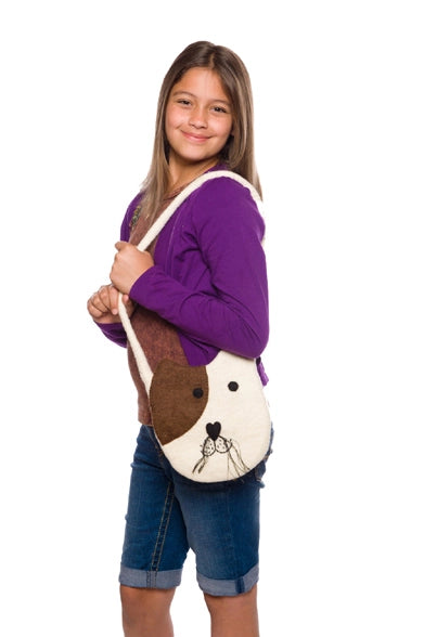 Puppy Felt Crossbody Bag