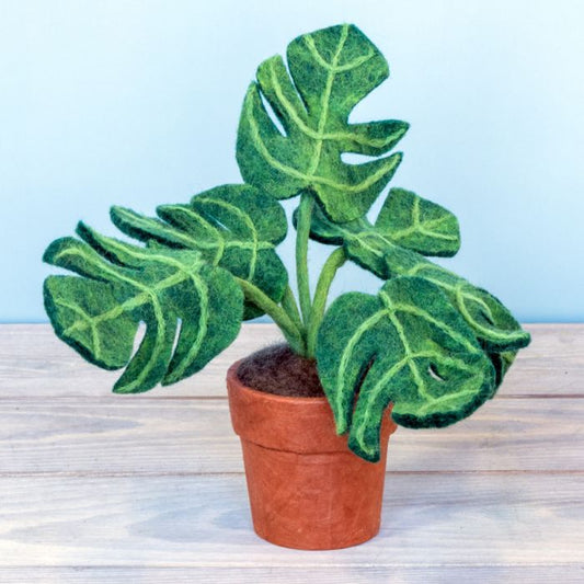 Felt Potted Monstera Plant