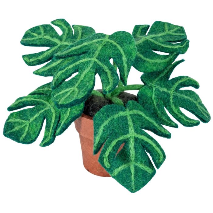 Felt Potted Monstera Plant