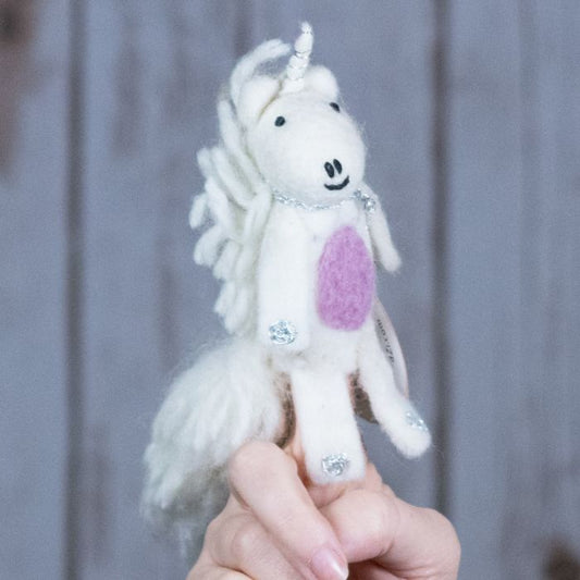 Woolie Unicorn Finger Puppet