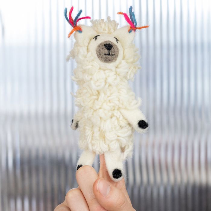 Woolie Llama Finger Puppet