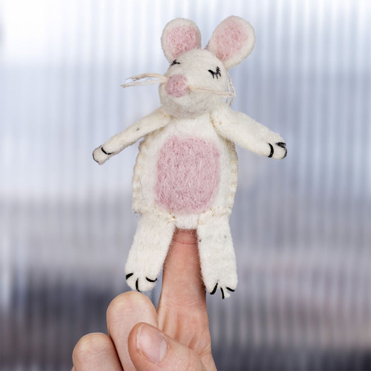 Woolie Mouse Finger Puppet