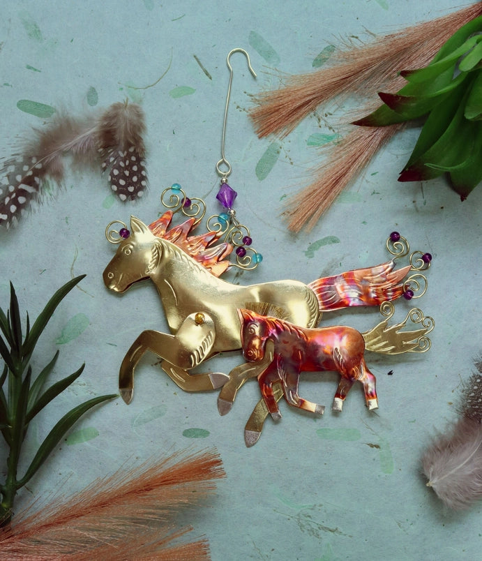 Mare and Foal Ornament