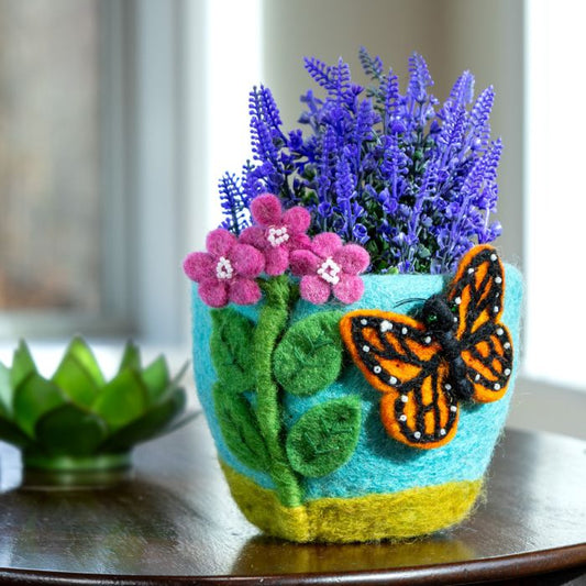 Monarch Felt Plant Pot