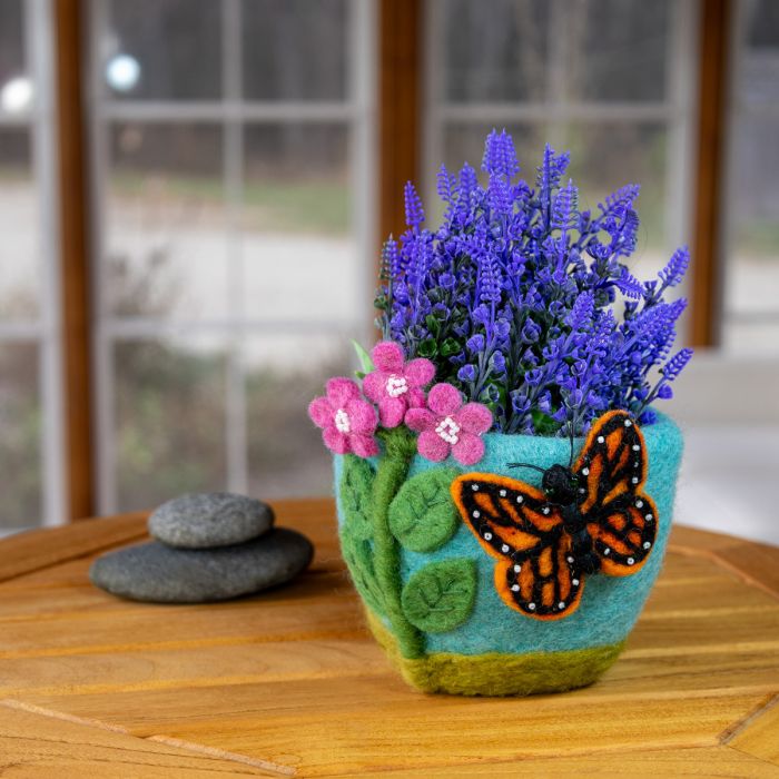 Monarch Felt Plant Pot