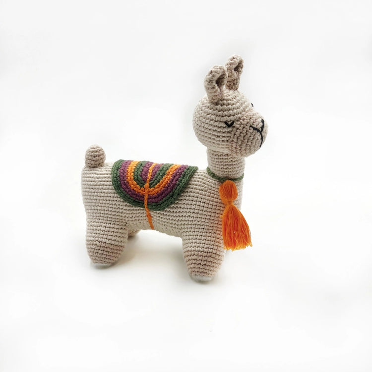 Plush Knitted Llama Toy