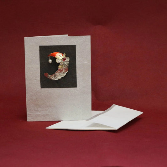 Santa Moon Pin on a Card