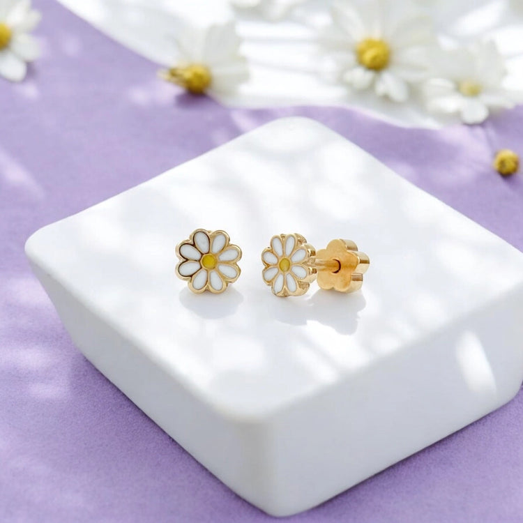 Daisies Tiny Stud Earrings