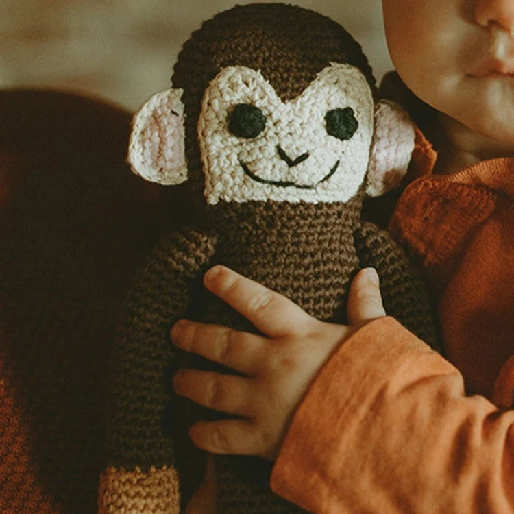 Knitted Monkey Stuffed Animal