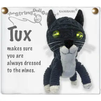 Tux the Tuxedo Cat String Doll Keychain