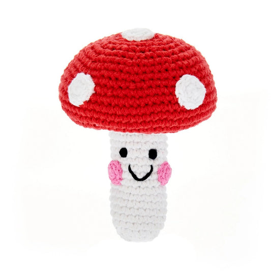 Knitted Mushroom Rattle