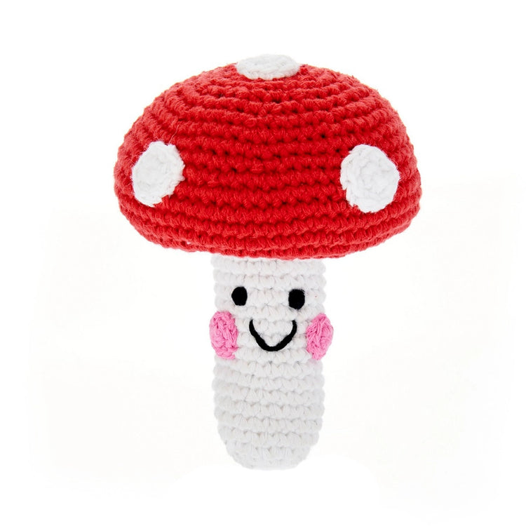 Knitted Mushroom Rattle