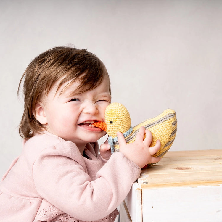 Crochet Baby Duck Rattle