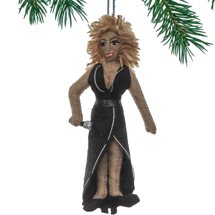 Tina Turner Felt Ornament