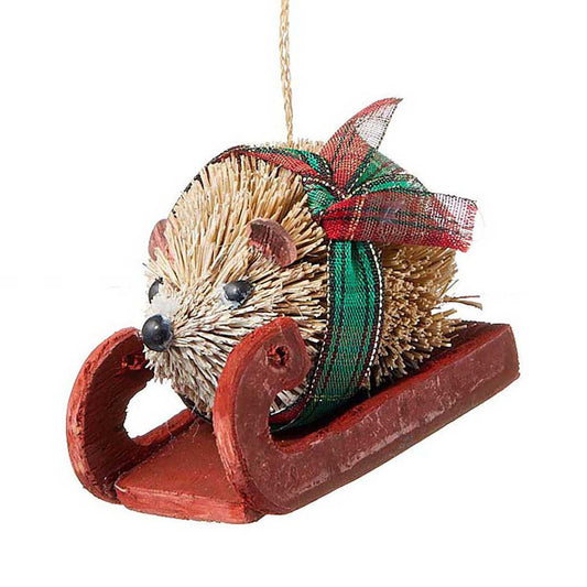 Sledding Buri Hedgehog Ornament