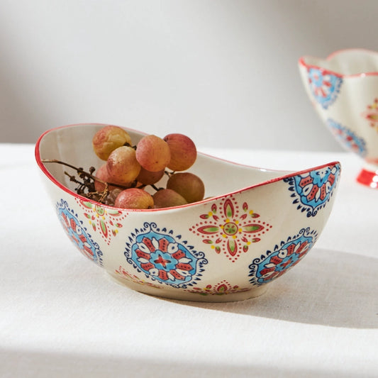 Ceramic Gond Boat Dish