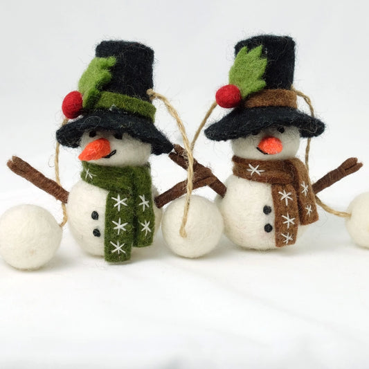 Felt Snowman Garland