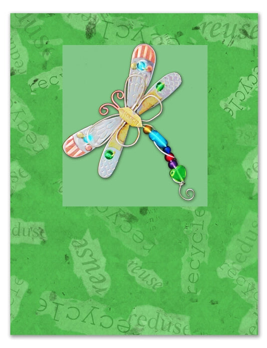 Meadow Dragonfly Pin on a Card