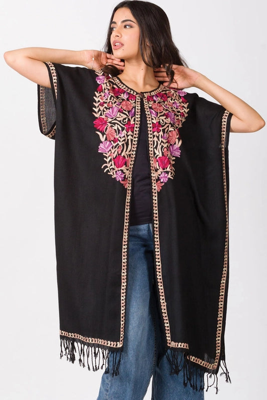 Taisha Rose Embroidered Caftan