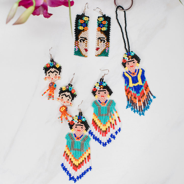 Split Frida Kahlo Earrings