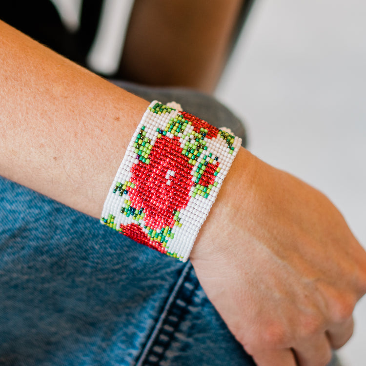 Beaded Rose Bracelet