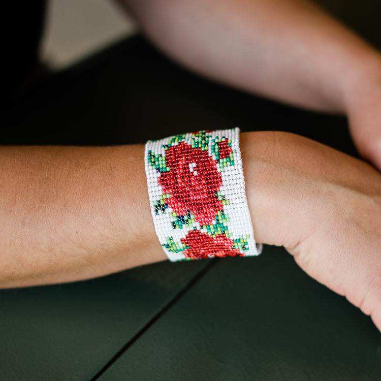 Beaded Rose Bracelet