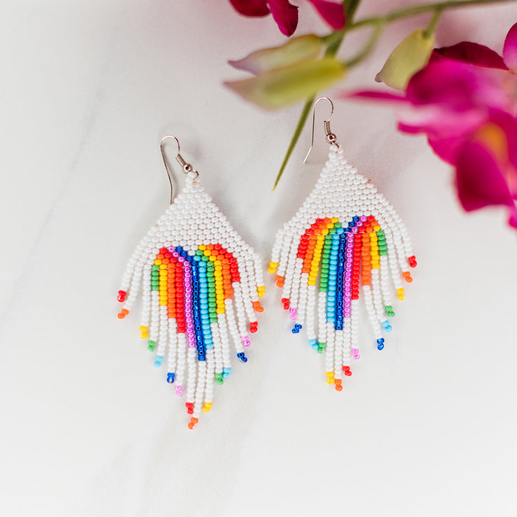 Rainbow Heart Earrings