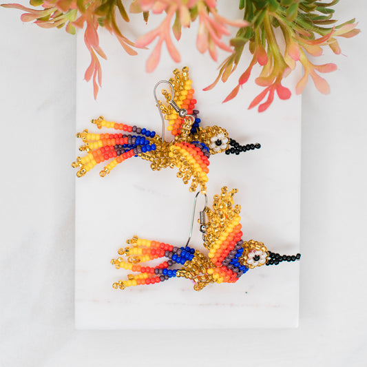 Hummingbird Beaded Earrings