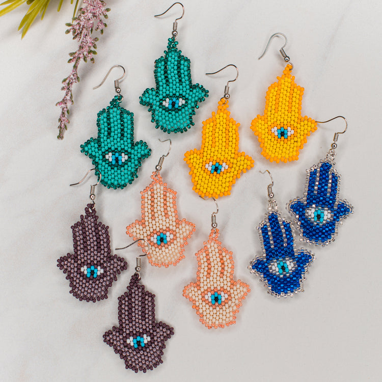 Hamsa Beaded Earring