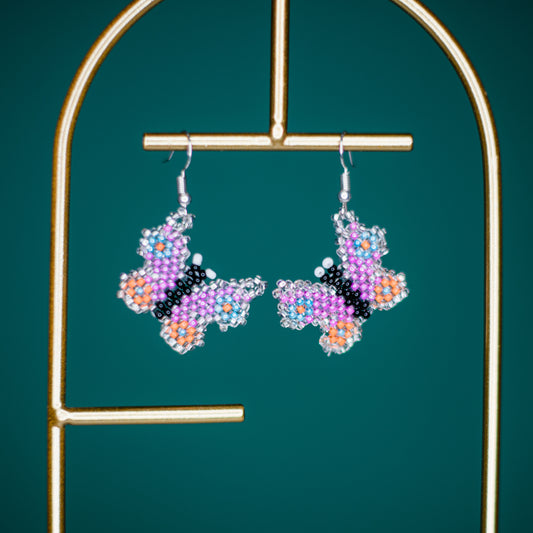 Small Butterfly Beaded Earrings