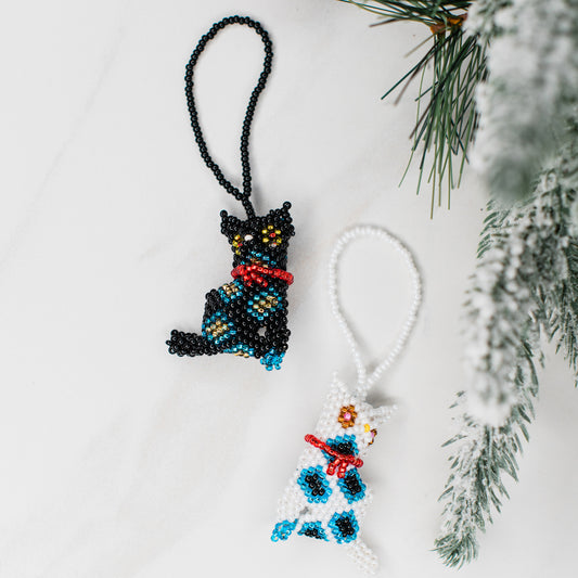 Cat Beaded Ornament